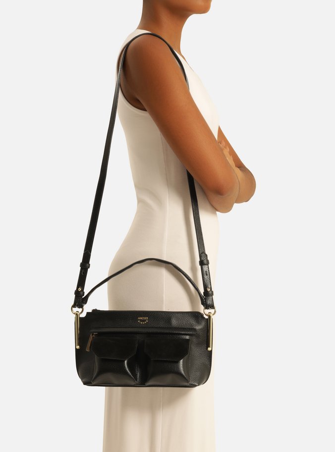 Bolsa Tiracolo Preta Média Bolsos Camurcina