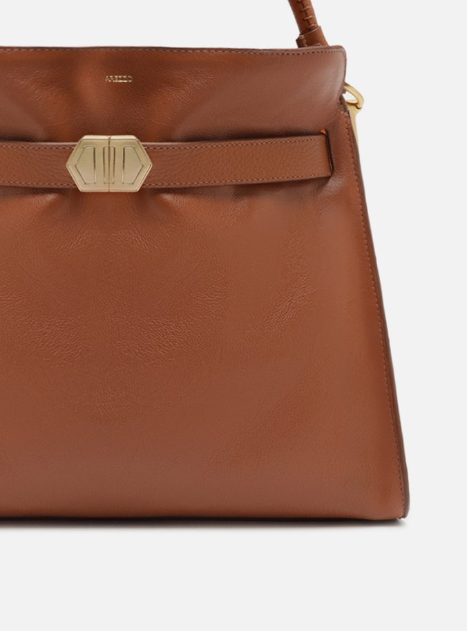 Bolsa Tote Marrom Couro Grande Color 