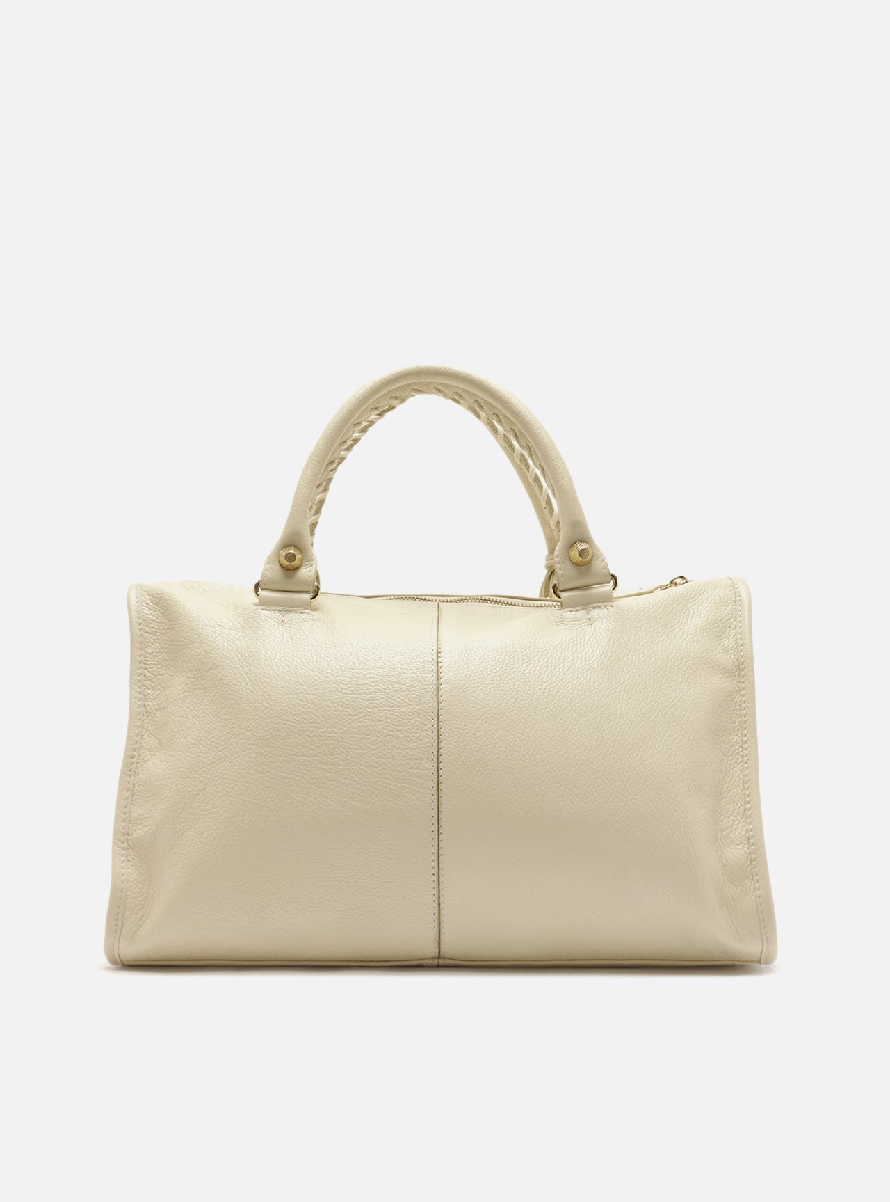 Bolsa Shopping Off White Couro Grande Alça Trançada — foto 4