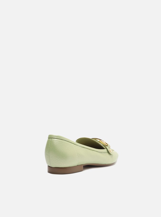 Loafer Verde Couro Bridão Switch com Troca de Bridão