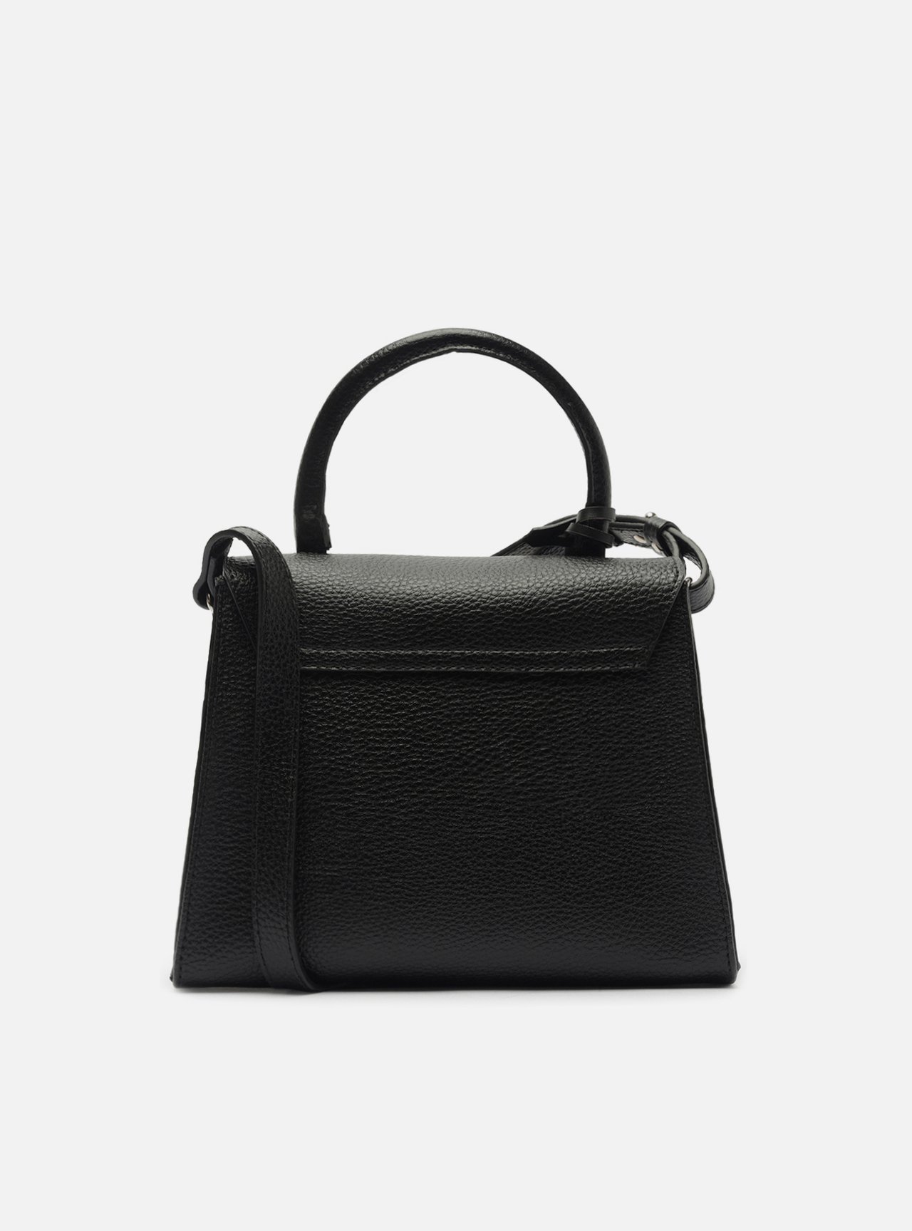 Bolsa Tote Preta Média Alça Corrente — foto 3