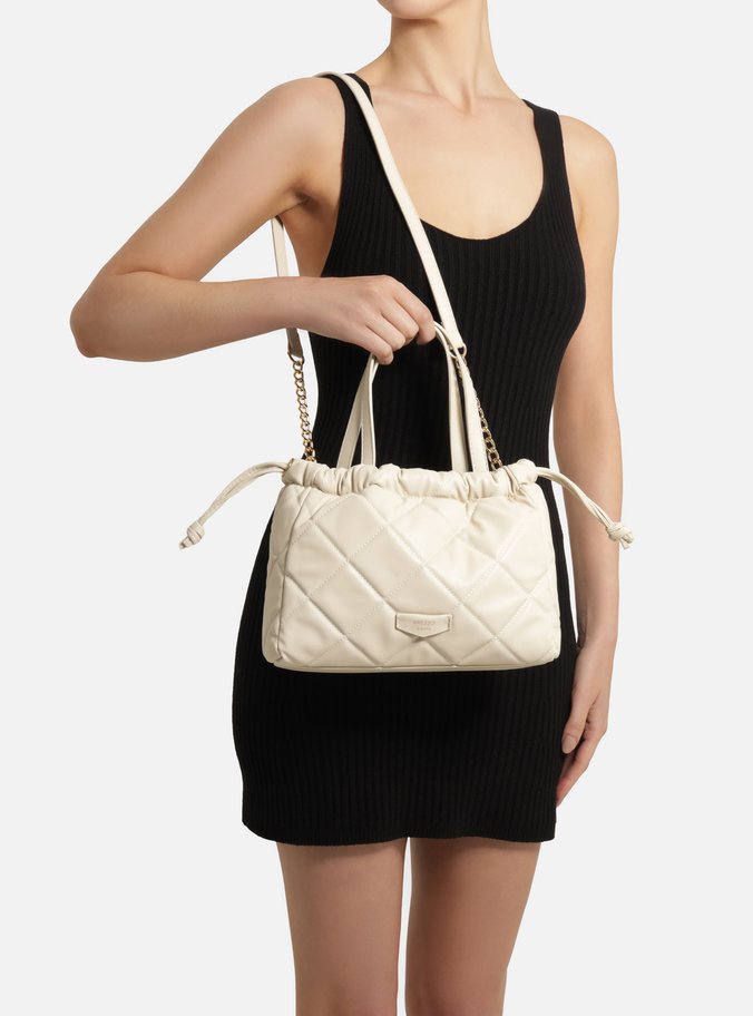 Bolsa Tote Off-White Pequena Maxi Matelassê
