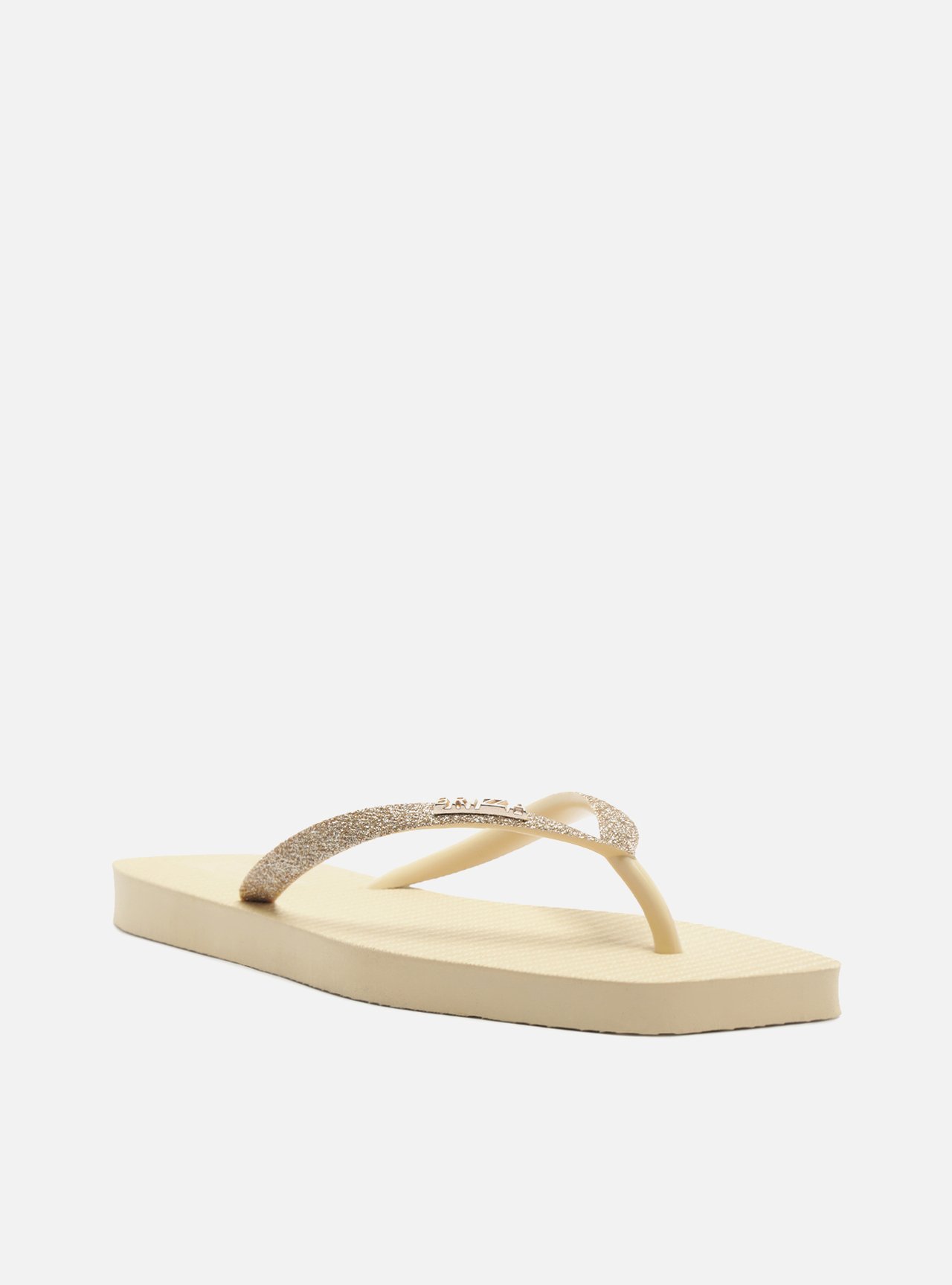 Chinelo de Dedo Dourado Glitter Square Brizza — foto 2