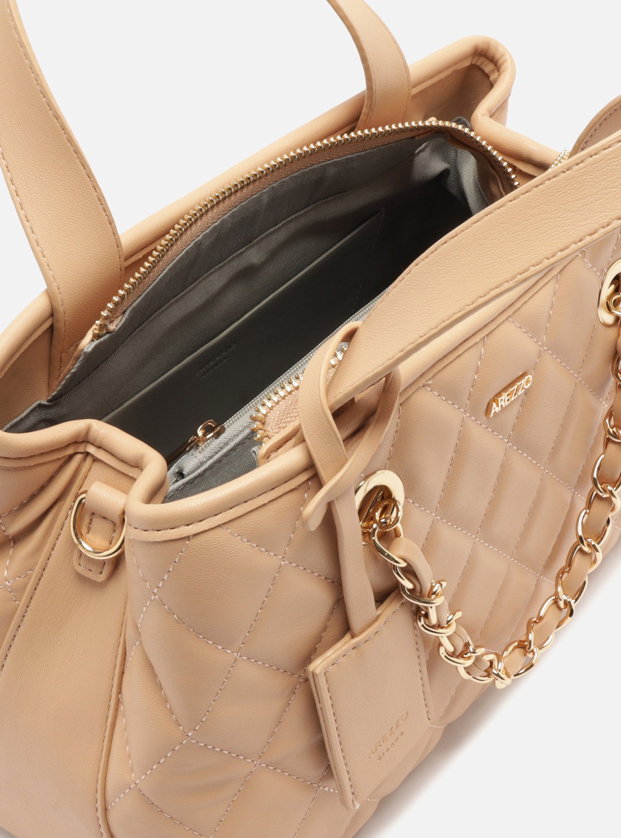 Bolsa Tote Nude Média Matelassê Bag Charm — foto 4