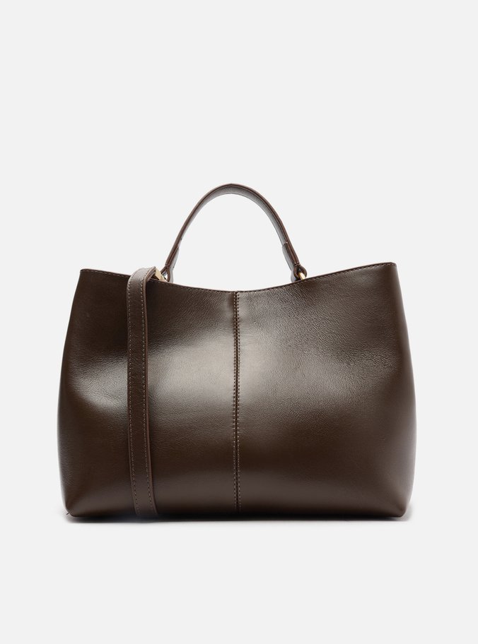 Bolsa Tote Marrom Couro Helena Grande