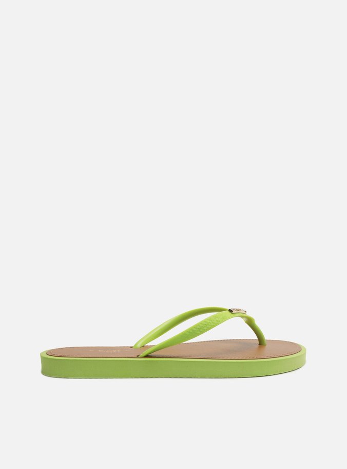 Chinelo de Dedo Tiras Verde Palmilha