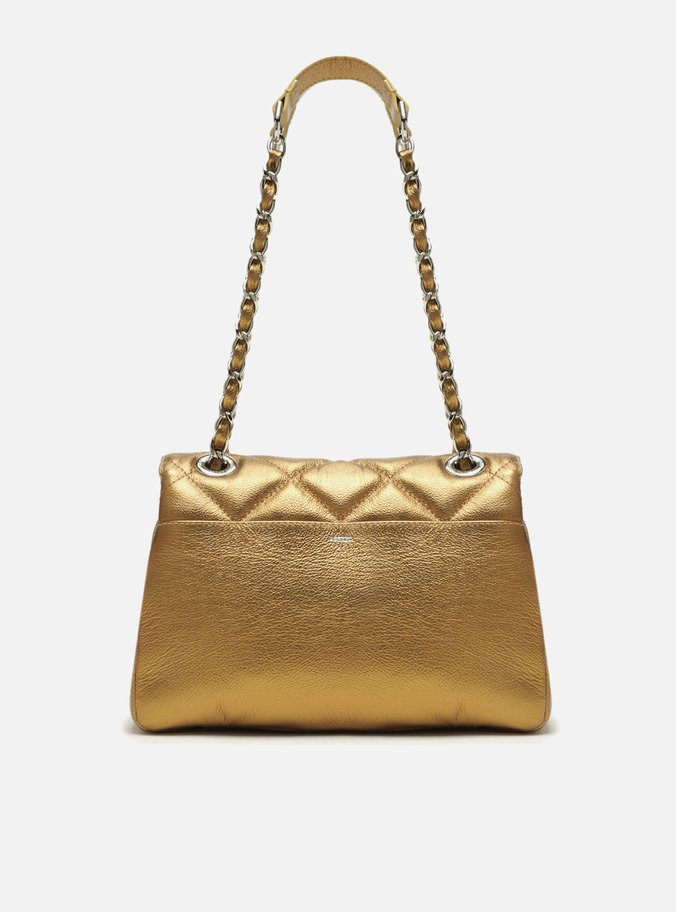 Bolsa Tiracolo Bronze Couro Mizz Média