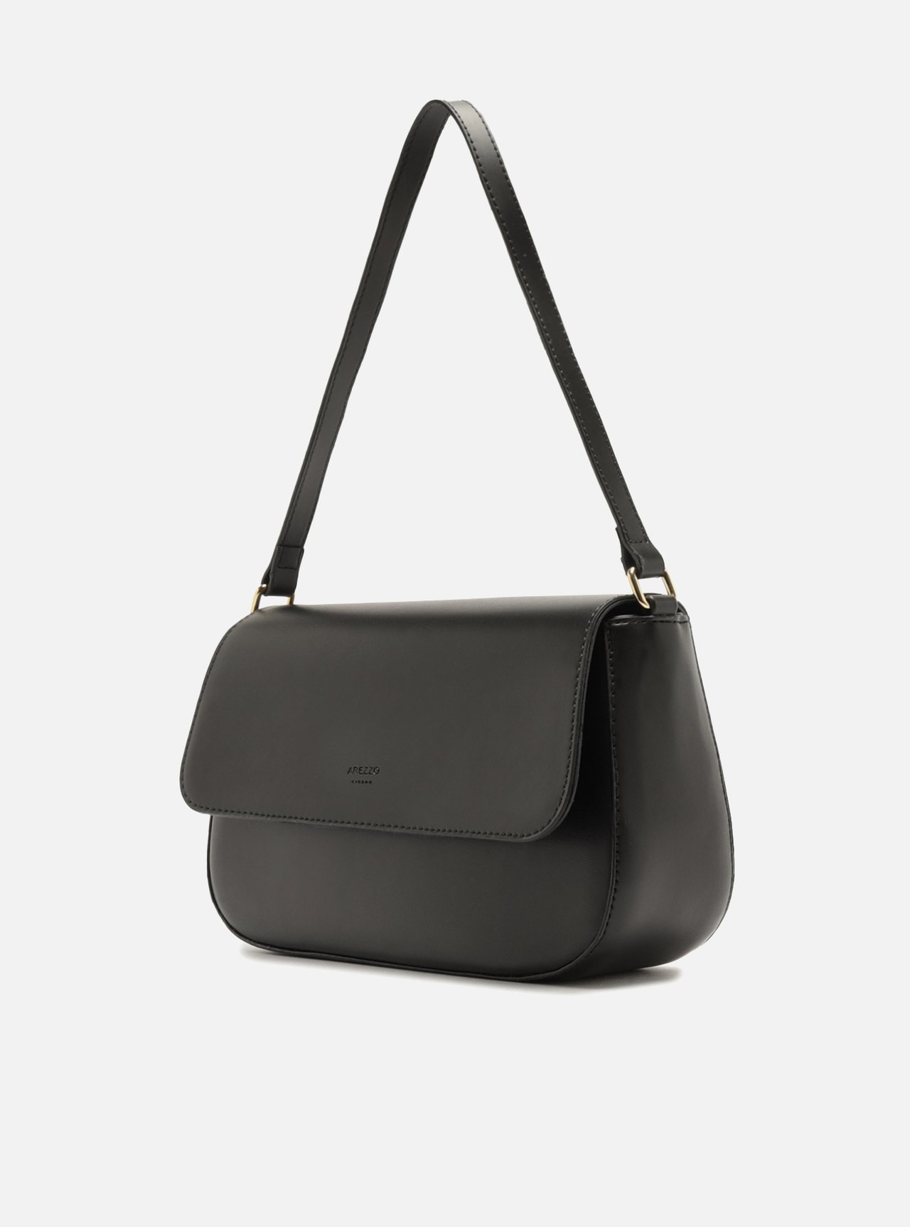 Bolsa Shoulder Preta Média Metais — foto 2