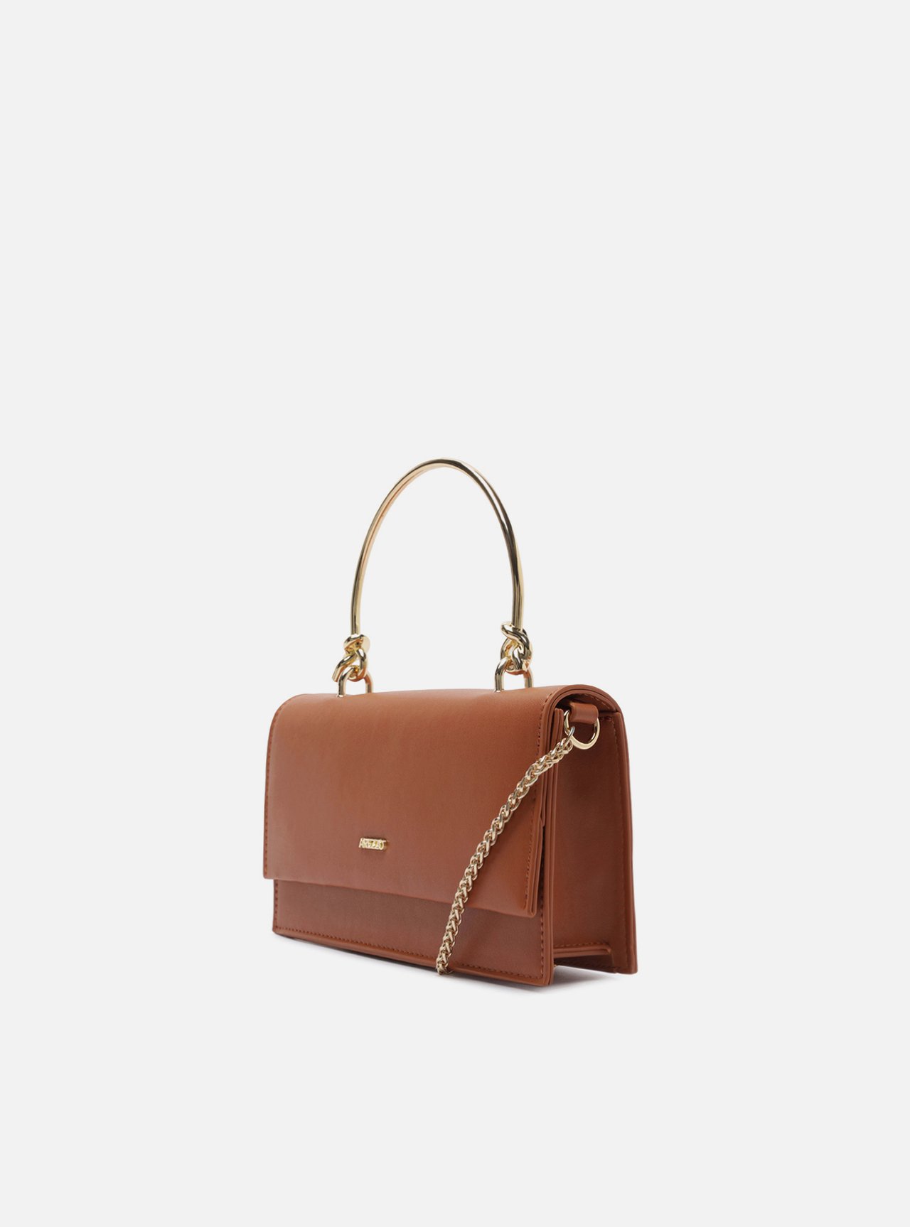 Bolsa Tiracolo Marrom Média Corrente — foto 2