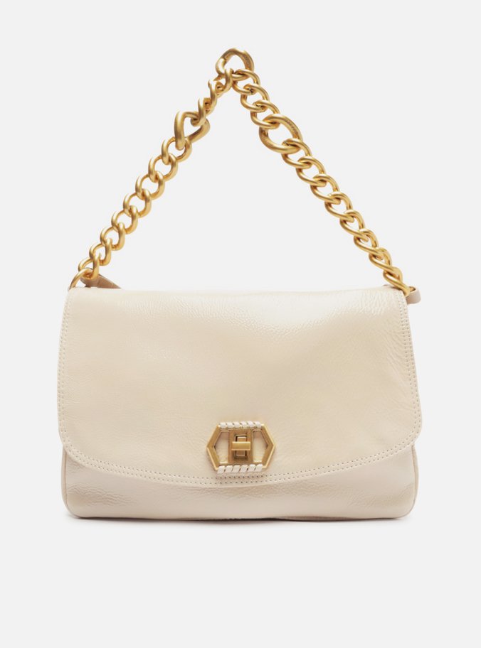 Bolsa Tiracolo Branca Couro Amélia Grande