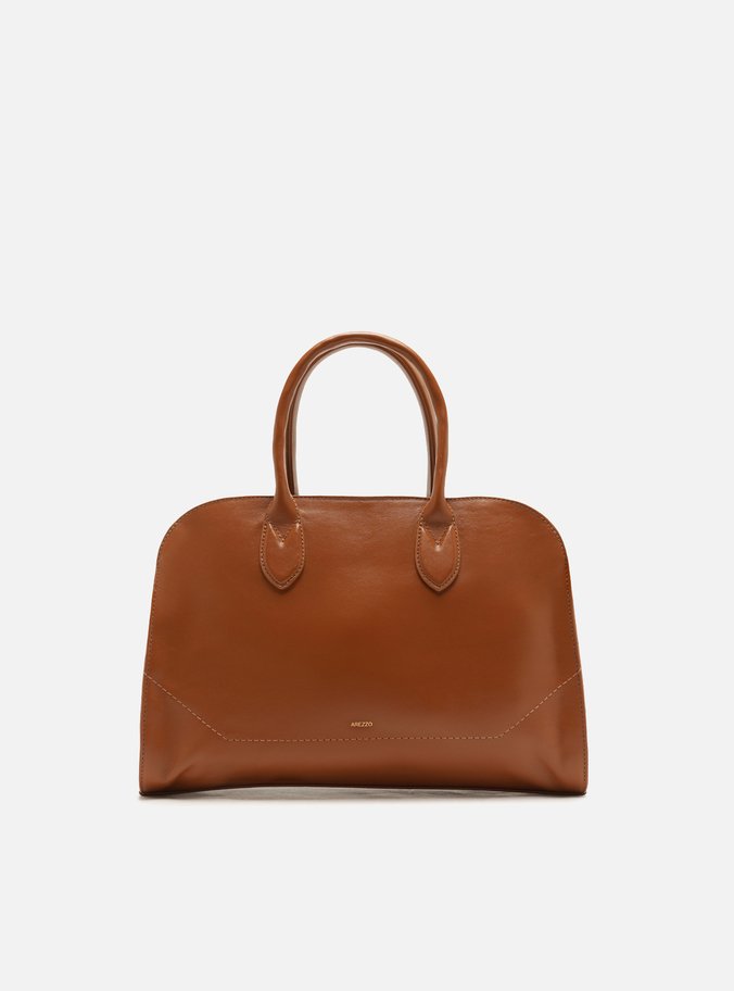 Bolsa Tote Marrom Couro Média
