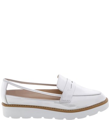 Mocassim Vinil Prata