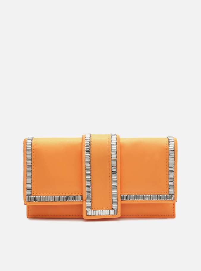 Bolsa Tiracolo Laranja Cetim Pequena