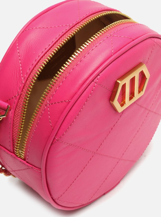 Bolsa Tiracolo Rosa Couro Ester Pequena