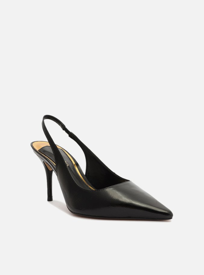 Scarpin Preto Bico Fino Slingback