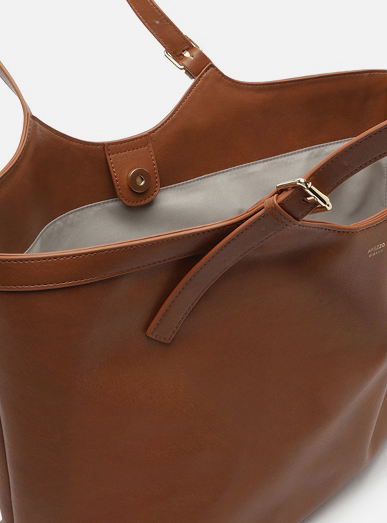 Bolsa Shopping Marrom Grande Metais — foto 4