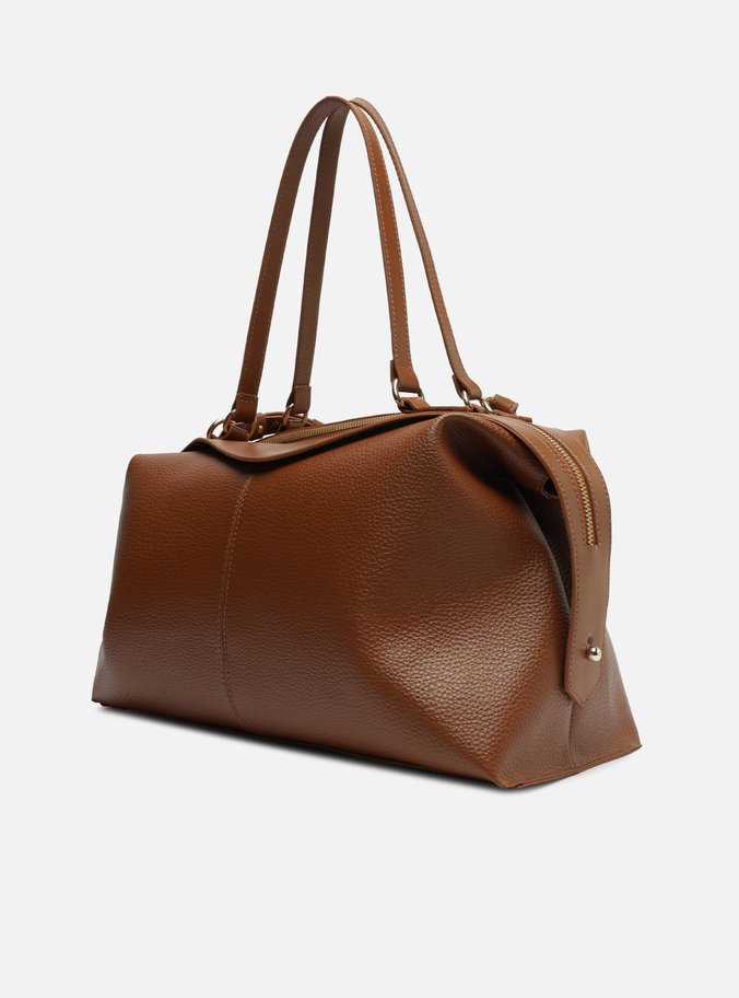 Bolsa Bowling Marrom Grande Mix Texturas