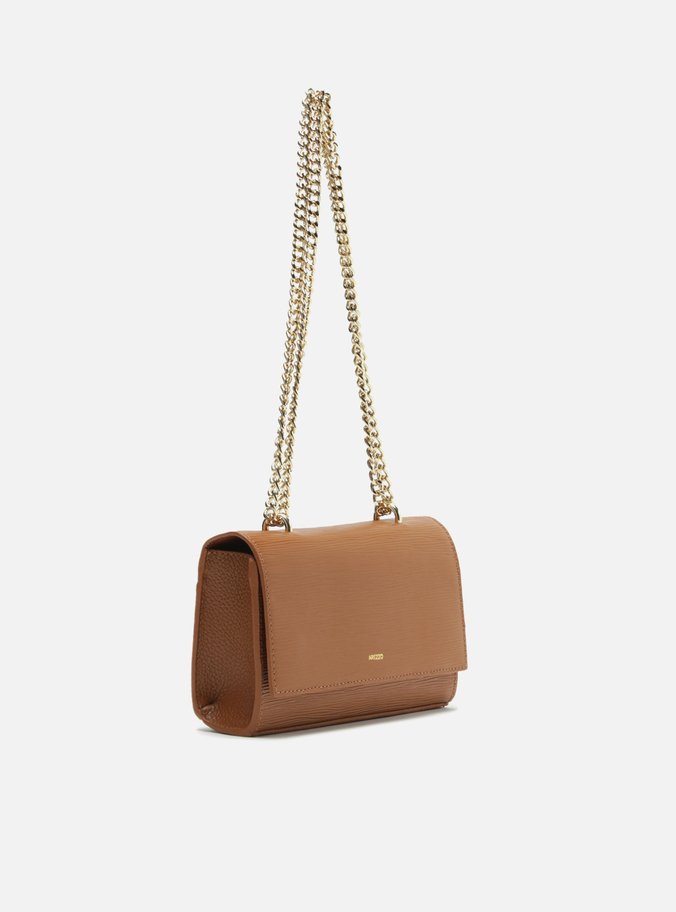 Bolsa Tiracolo Marrom Couro Abraccio Pequena