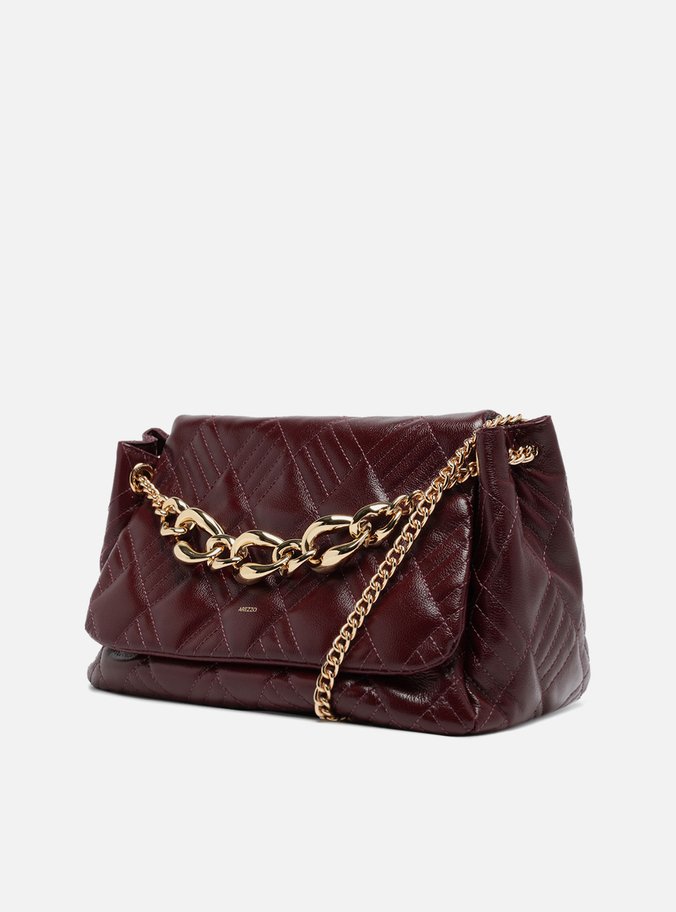 Bolsa Tiracolo Vermelha Couro Matelassê Grande