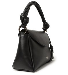 Bolsa Satchel Preta Couro Loren Pequena Bolsa Satchel Preta Couro Loren Pequena