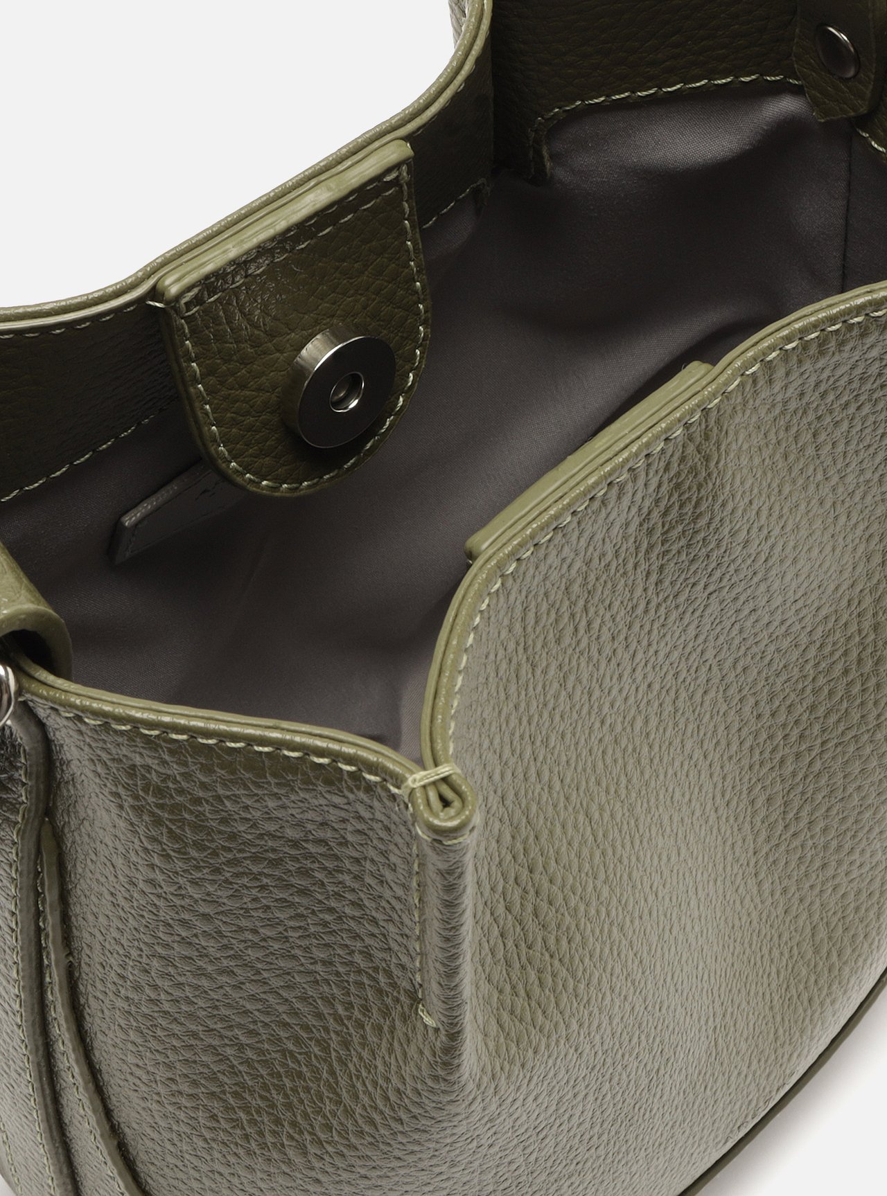 Bolsa Bucket Verde Pequena Granulada — foto 4