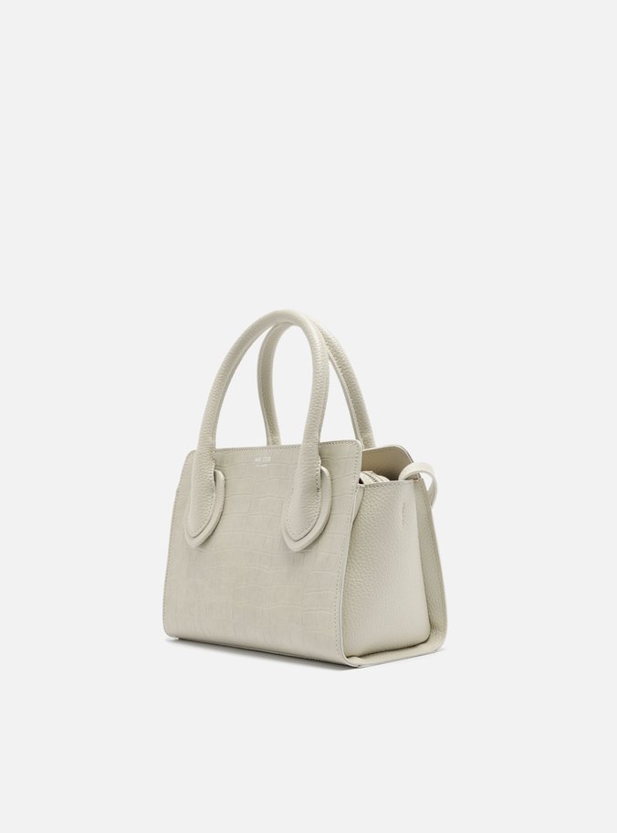 Bolsa Tote Off White Croco Pequena