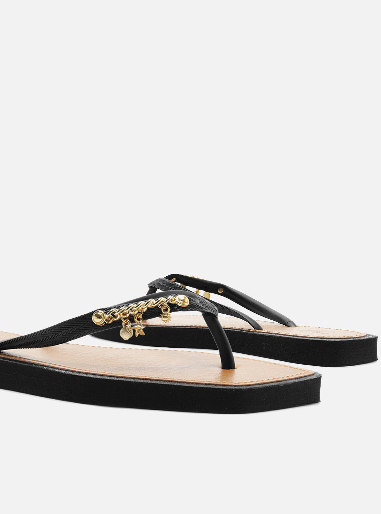 Chinelo de Dedo Preto Recouro Square Pins — foto 4
