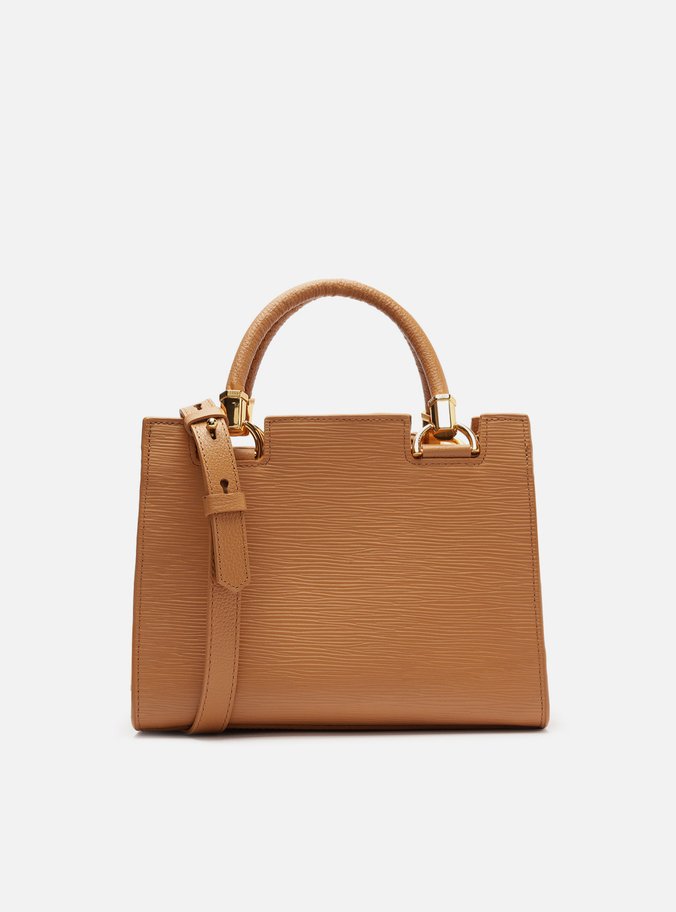 Bolsa Tote Marrom Clara Couro Abraccio Média
