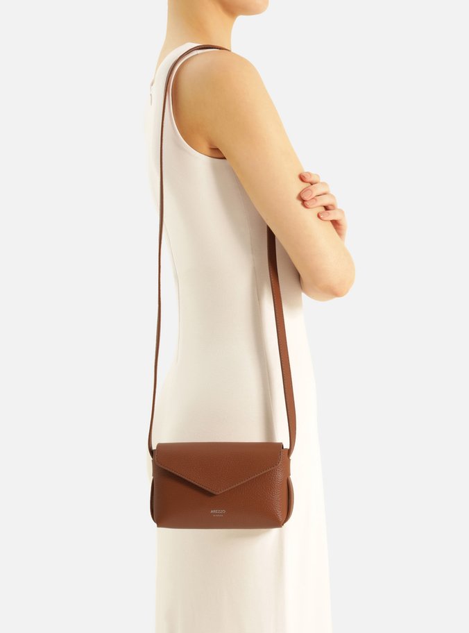 Bolsa Tiracolo Marrom Pequena Envelope