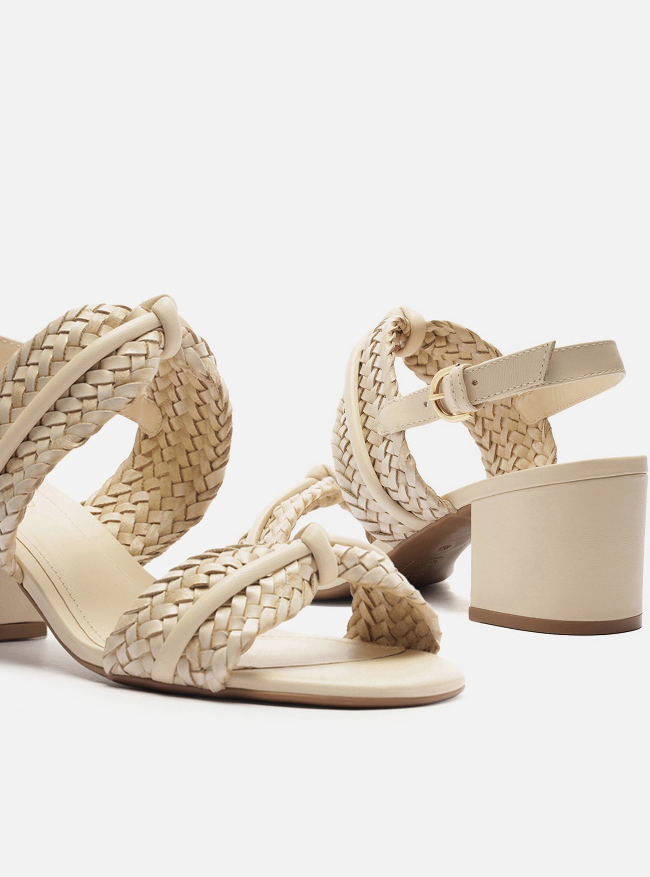 Sandália Off-White Bloco Tiras Largas Trançadas — foto 4