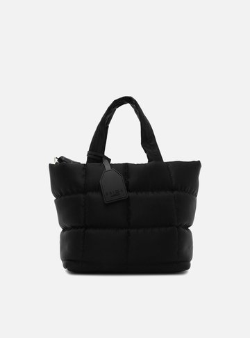 Arezzo — Bolsa Tote Preta Média Nylon Brizza