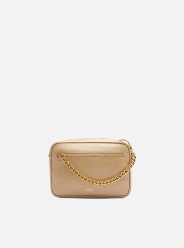 Arezzo — Bolsa Tiracolo Bege Pequena Bolso Corrente