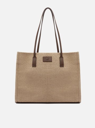 Bolsa Tote Marrom Palha Sicília Grande Brizza
