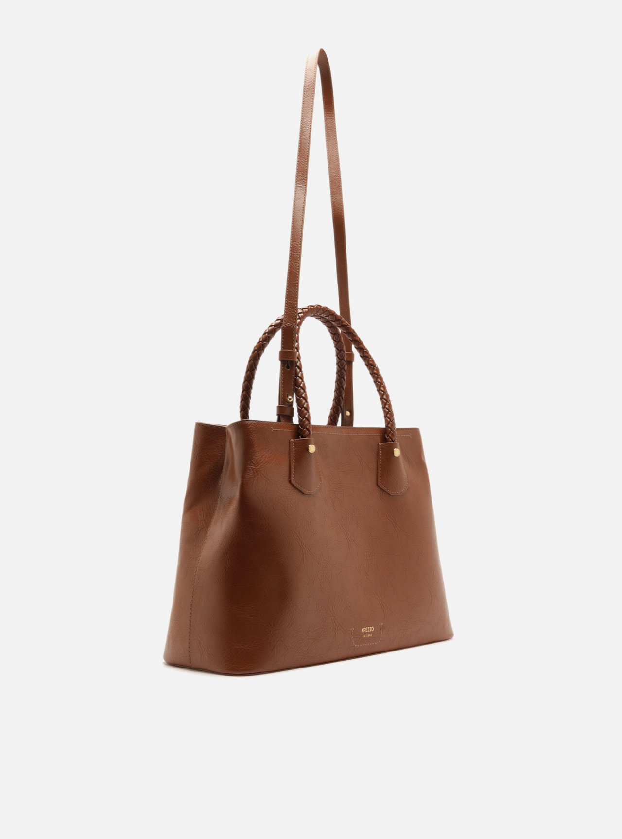 Bolsa Tote Marrom Grande Tressê — foto 5