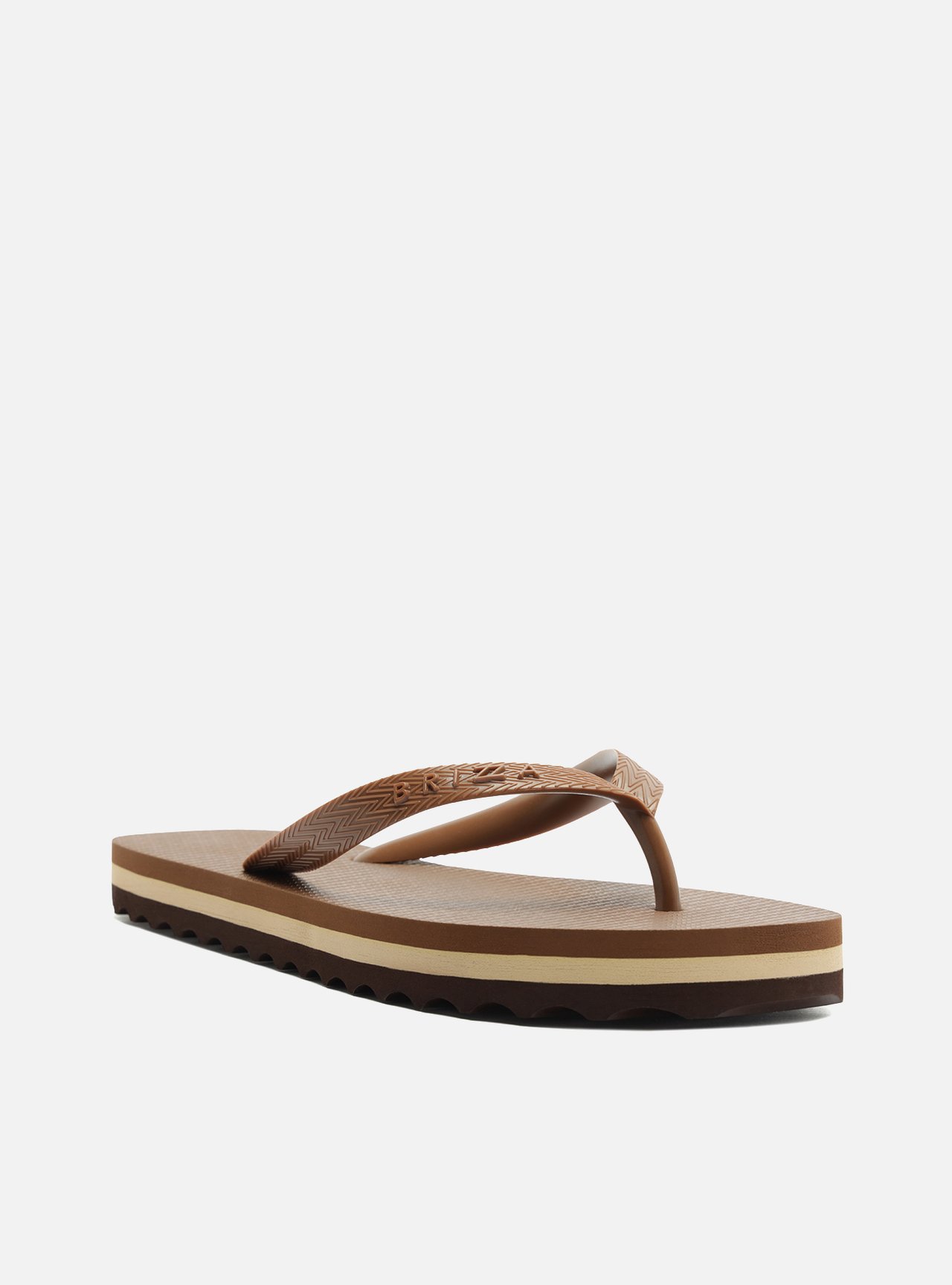 Chinelo de Dedo Marrom Flatform Tiras Brizza — foto 2