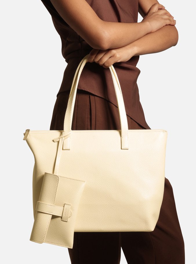 Bolsa Shopping Off-White Mercato Grande Pouch