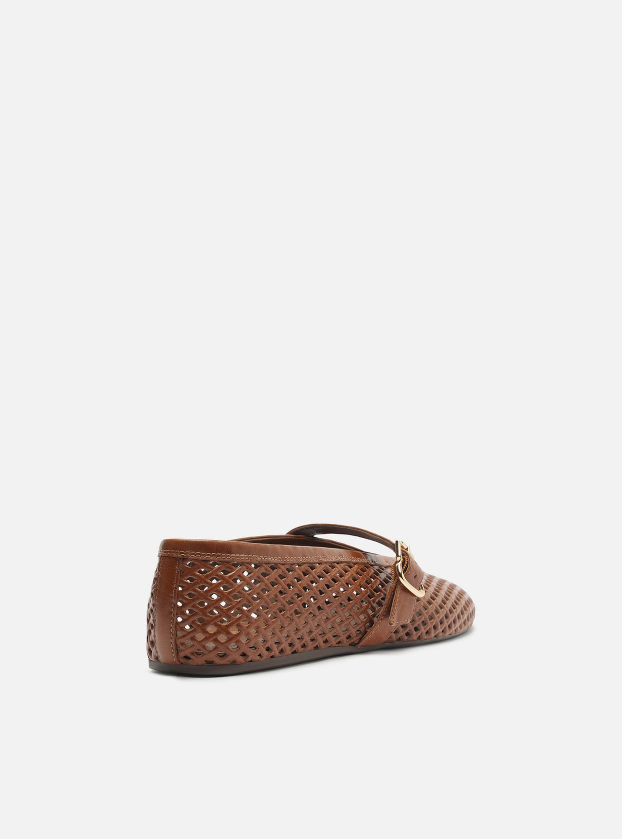 Sapatilha Marrom Suede Vazada Bico Redondo — foto 3