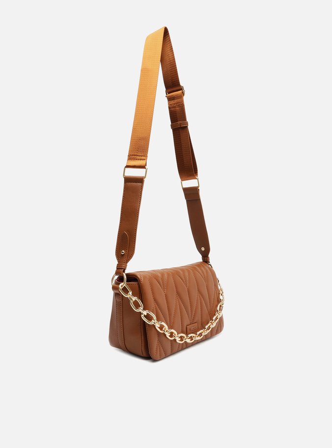 Bolsa Tiracolo Marrom Matelassê Pequena