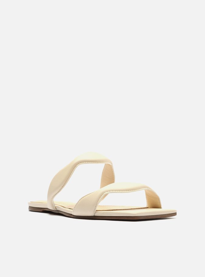 Sandália Rasteira Off-White Tiras