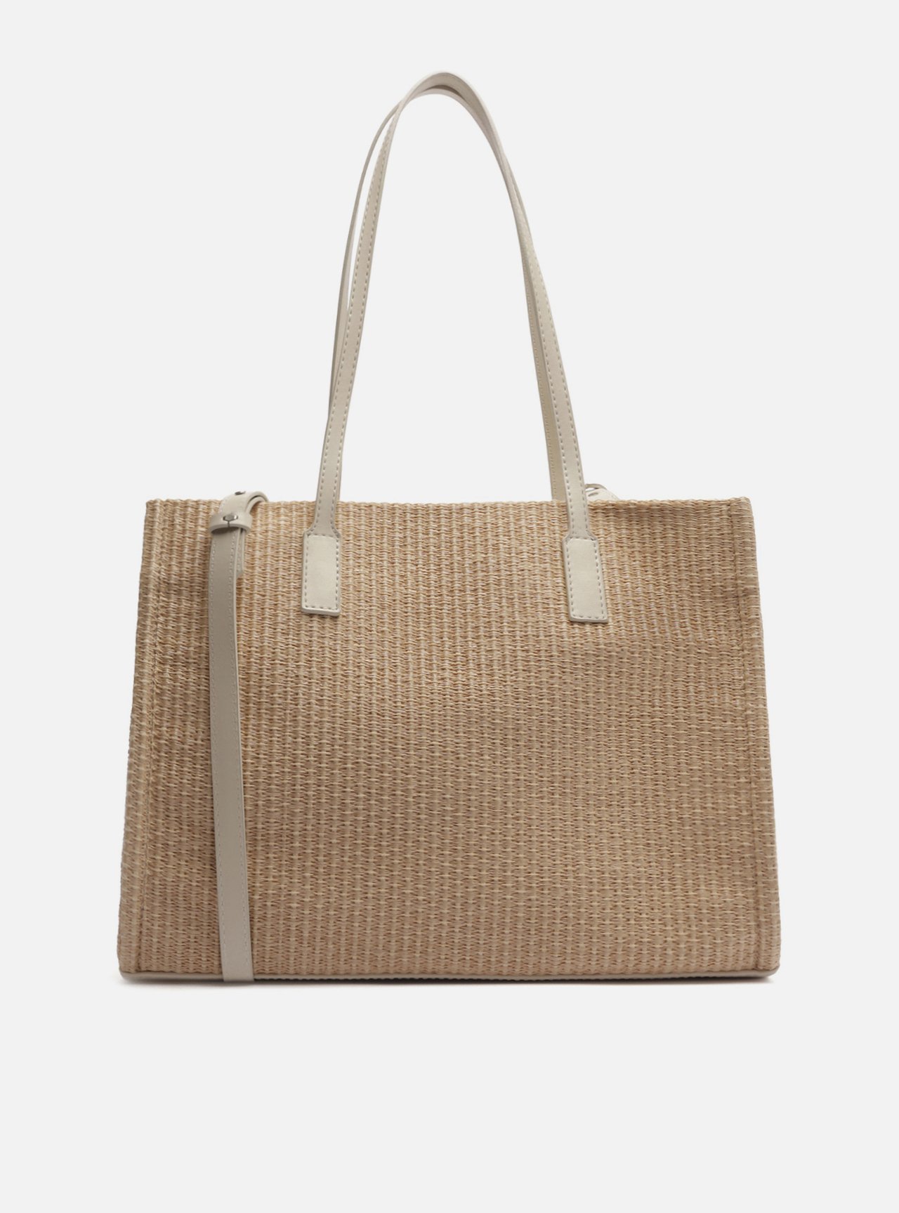 Bolsa Tote Off White Palha Sicília Grande Brizza — foto 3