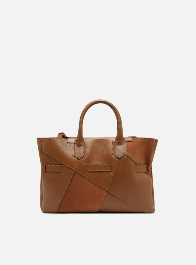 Bolsa Tote Marrom Couro Média Fivela