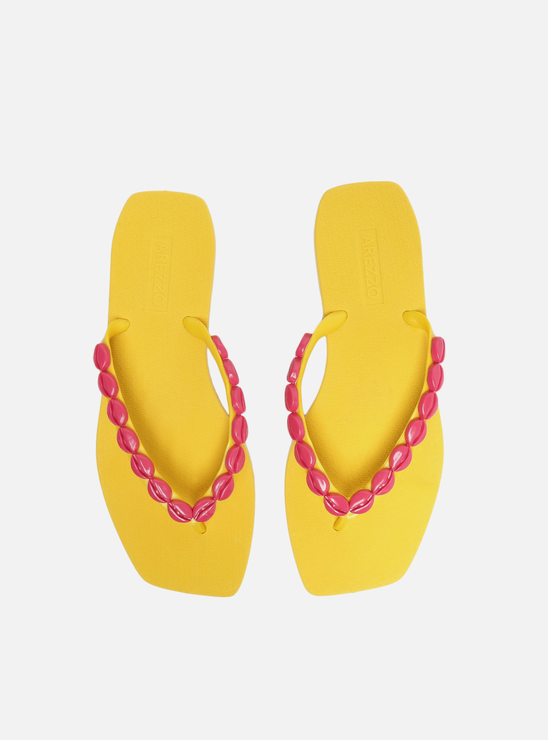 Chinelo Bico Quadrado Amarelo Búzios Brizza