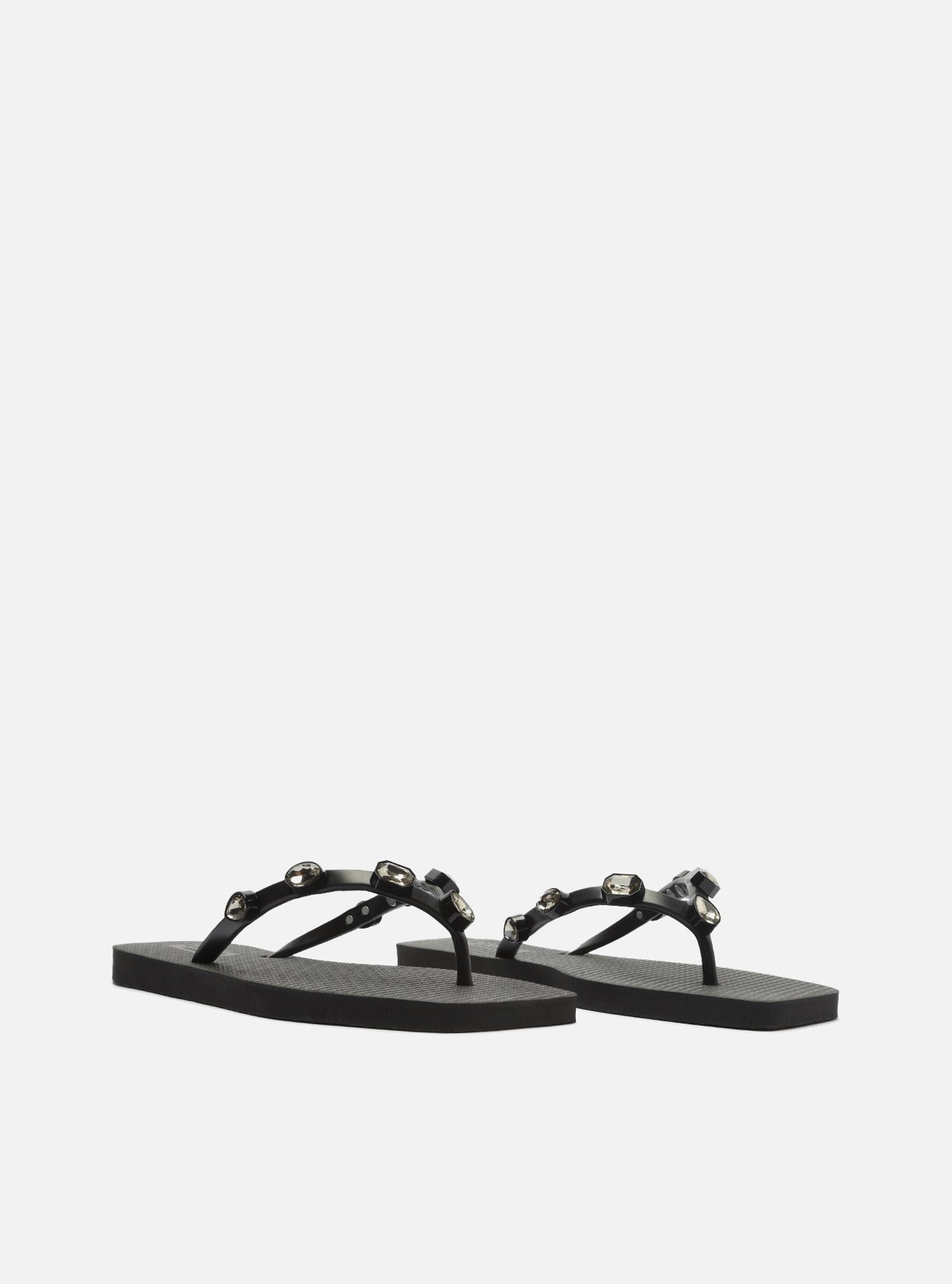 Chinelo de Dedo Preto Square Diamond — foto 4