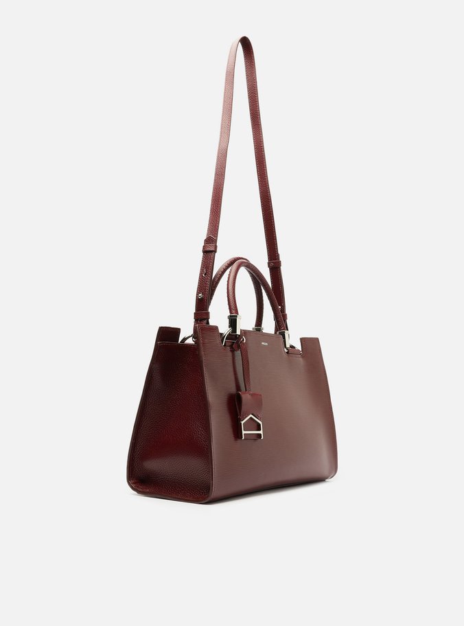 Bolsa Tote Vermelha Couro Abraccio Grande