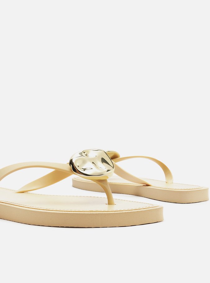 Chinelo Minimal Nude Búzios Bico Redondo