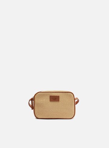 Bolsa Marrom Palha Tiracolo Pequena