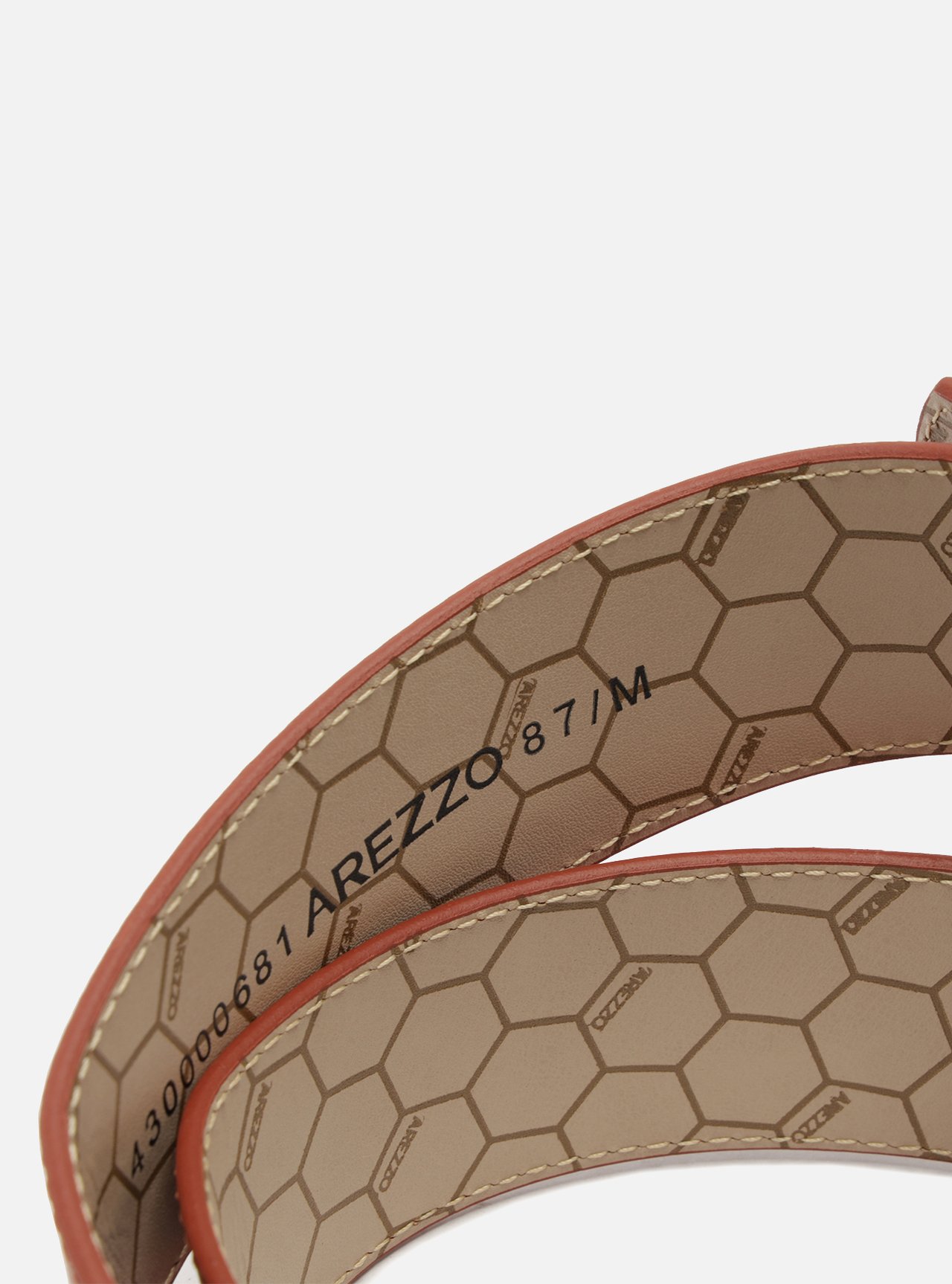 Cinto Laranja Couro Médio Snake — foto 5