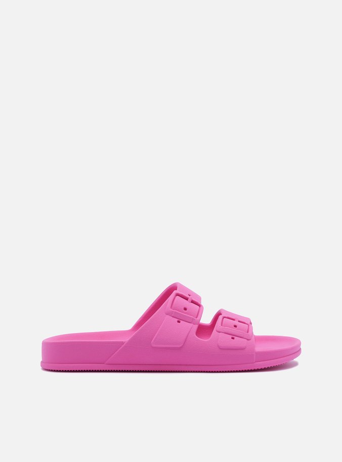 Chinelo Slide Rosa Fivelas Brizza