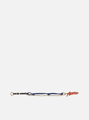 Bag Charm Azul Cordão Corrente Custom