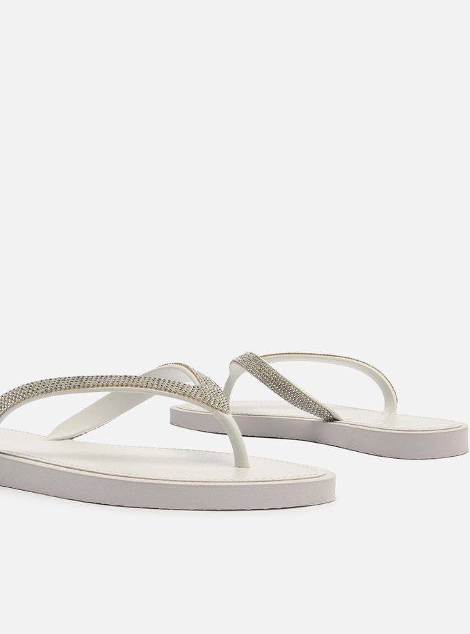 Chinelo Branco Brizza Strass